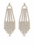 Susan Caplan Vintage 1980s Chandelier crystal-embellished dangling earrings - Silver