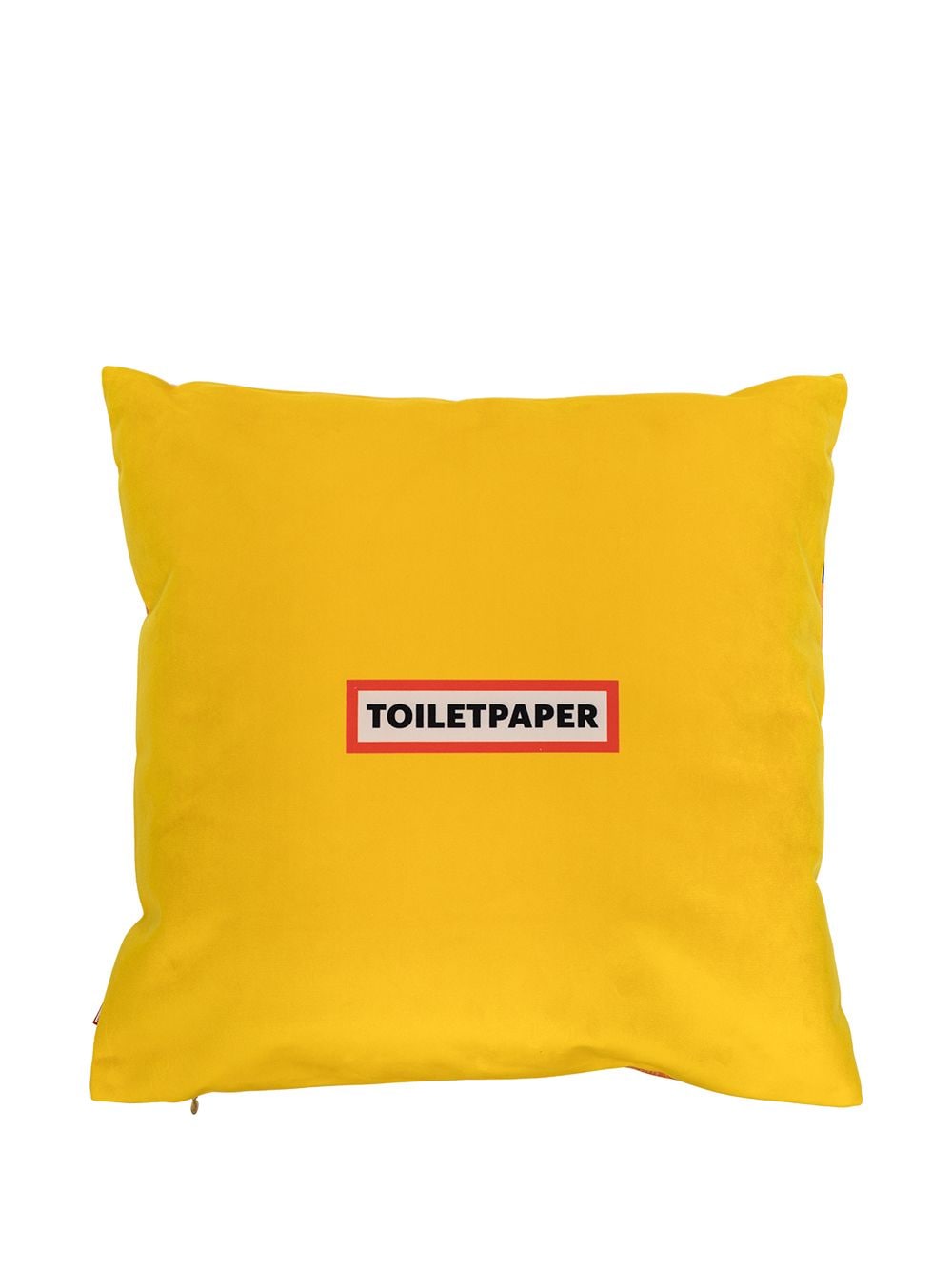 Shop Seletti Mouth With Pins-print Cushion (50x50cm) In Orange