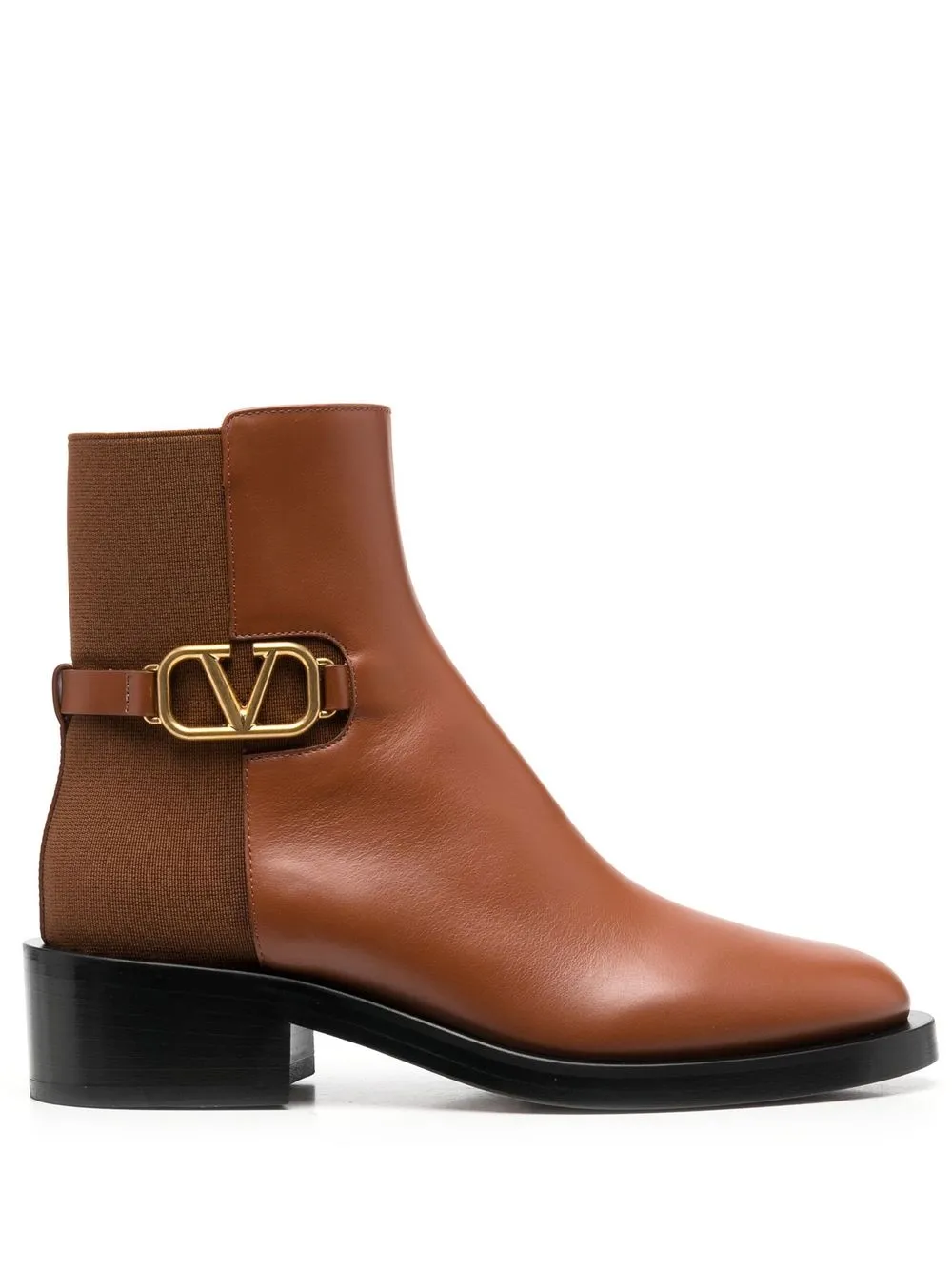 

Valentino Garavani VLogo-plaque ankle boots - Brown