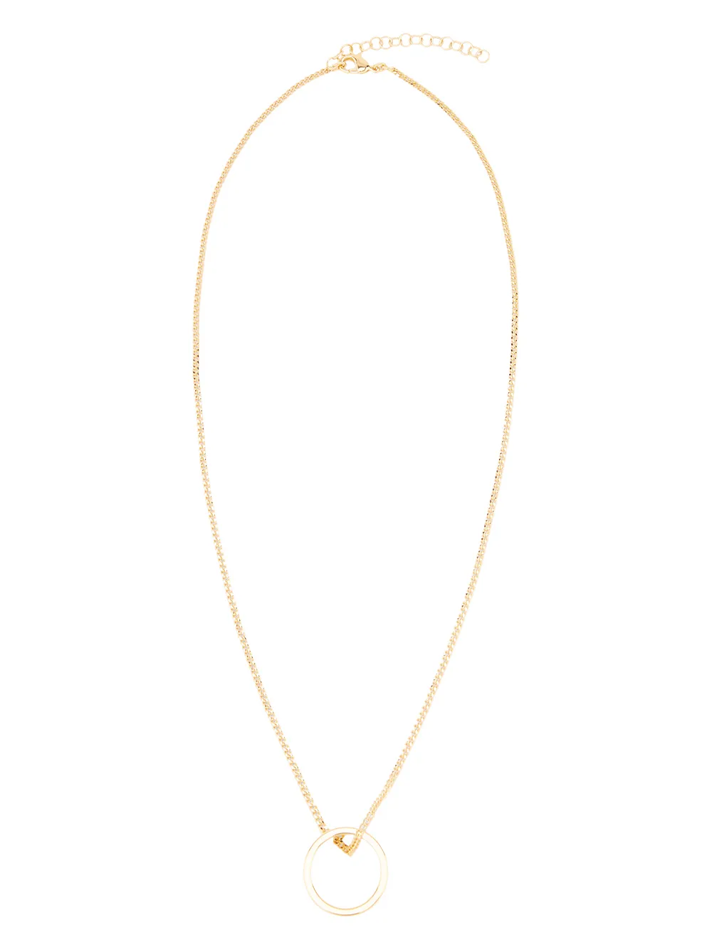 

MM6 Maison Margiela engraved ring pendant necklace - Gold