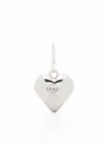 Raf Simons engraved logo heart earring - Silver