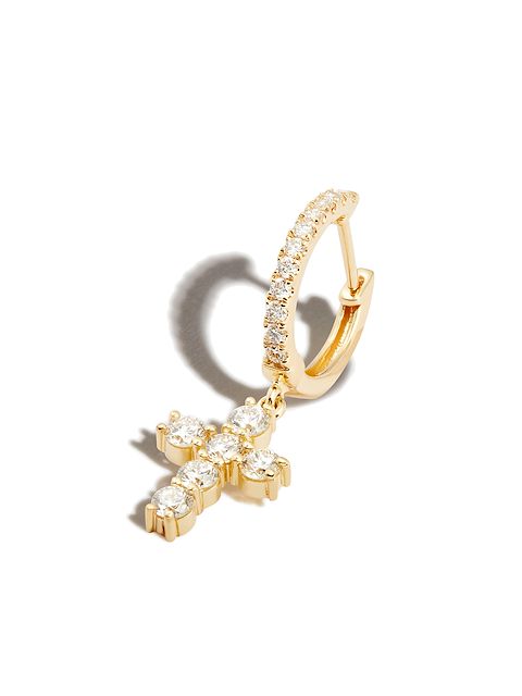Anita Ko 18kt Gelbgoldcreole mit Diamanten