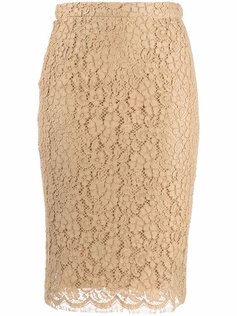 Dolce & Gabbana Pre-Owned 2000s lace pencil skirt