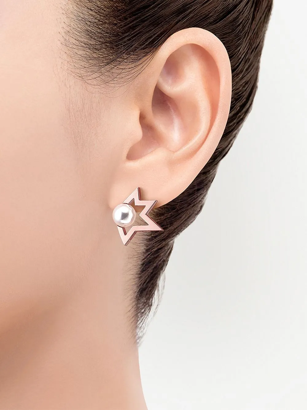 TASAKI aretes Comet Plus Collection Line en oro amarillo y rosa de 18kt con perla | Image 2