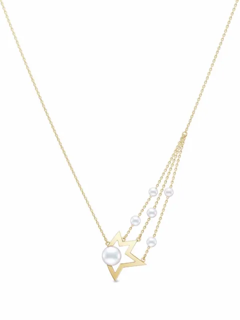 TASAKI 18kt yellow gold Collection Line Comet Plus pearl necklace