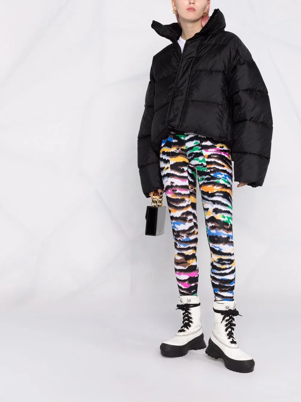 Image 2 of R13 zebra-print stretch leggings