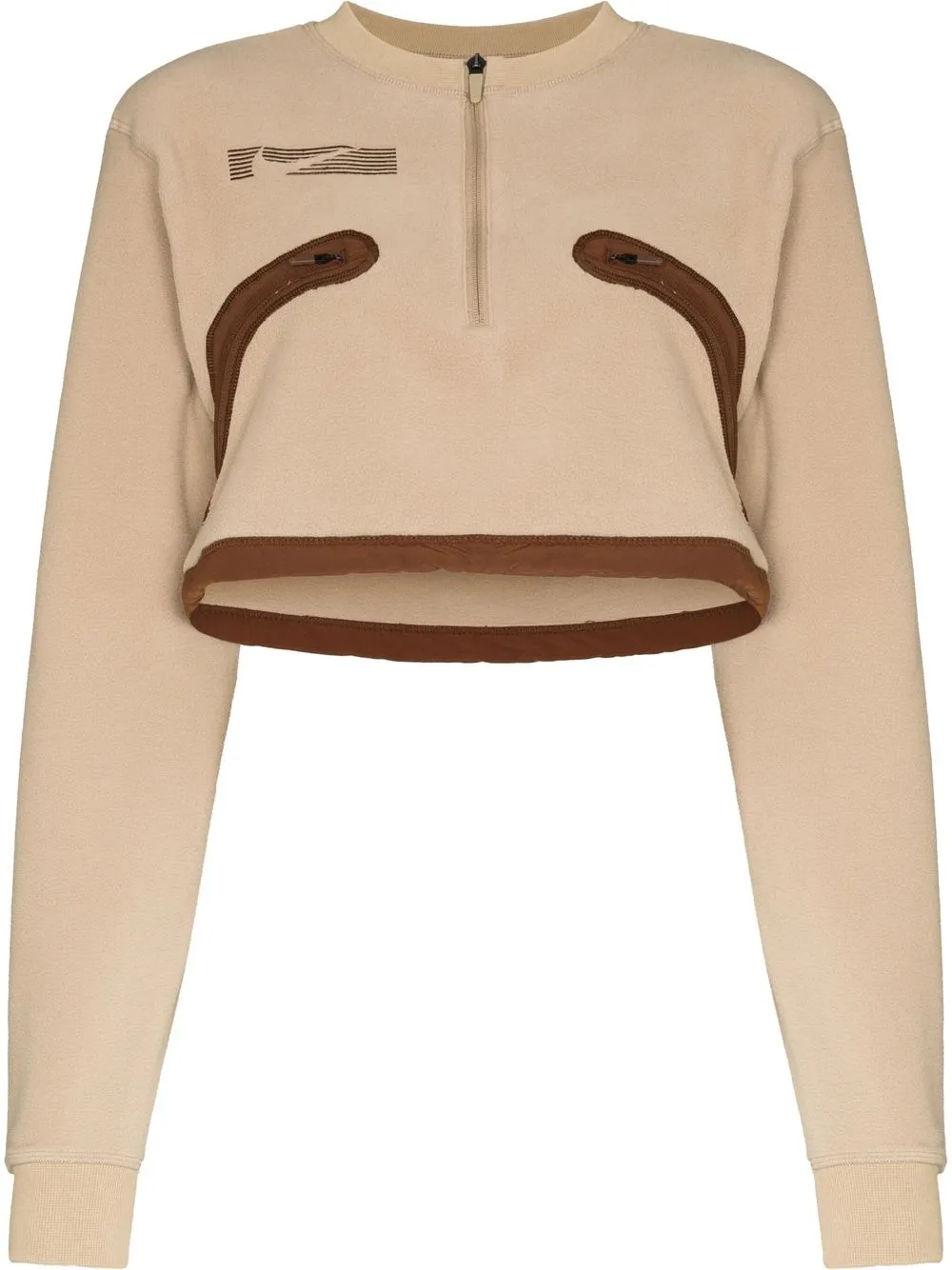 

Nike x CACT.US CORP cropped sweatshirt - Brown