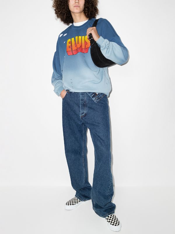 R13 Elvis print distressed effect Sweatshirt Farfetch