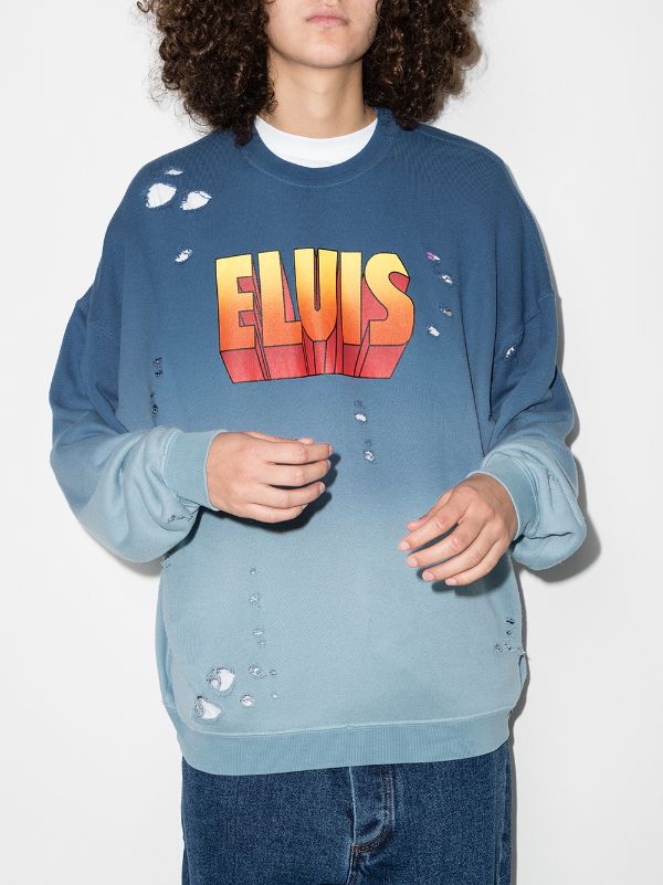 R13 Elvis print distressed effect Sweatshirt Farfetch