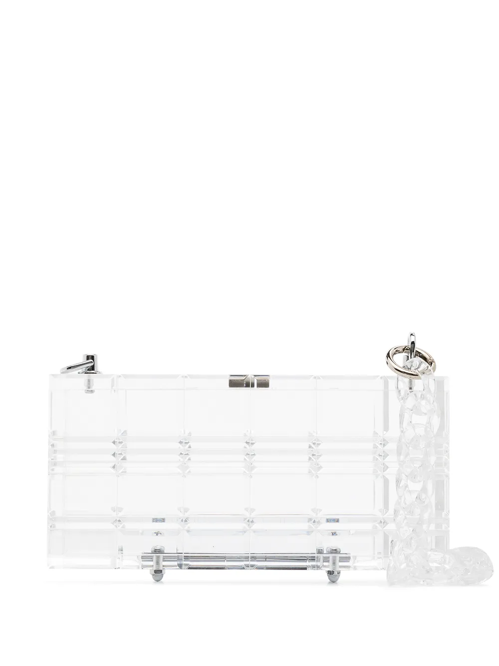 

L’AFSHAR Lucite Grace box bag - Neutrals