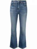 Nili Lotan high-rise bootcut bleach-effect jeans - Blue