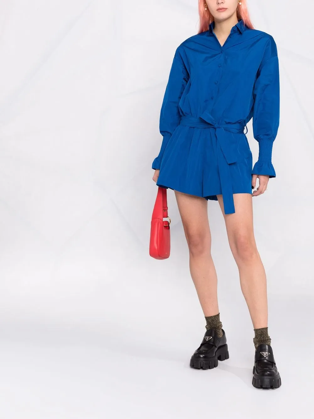 фото Red valentino комбинезон из тафты с поясом