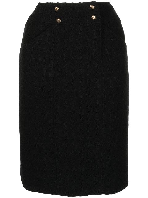 HOT SALE CHANEL tweed pencil skirt Women