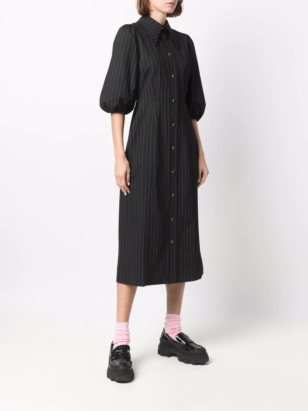 Ganni pinstripe dress