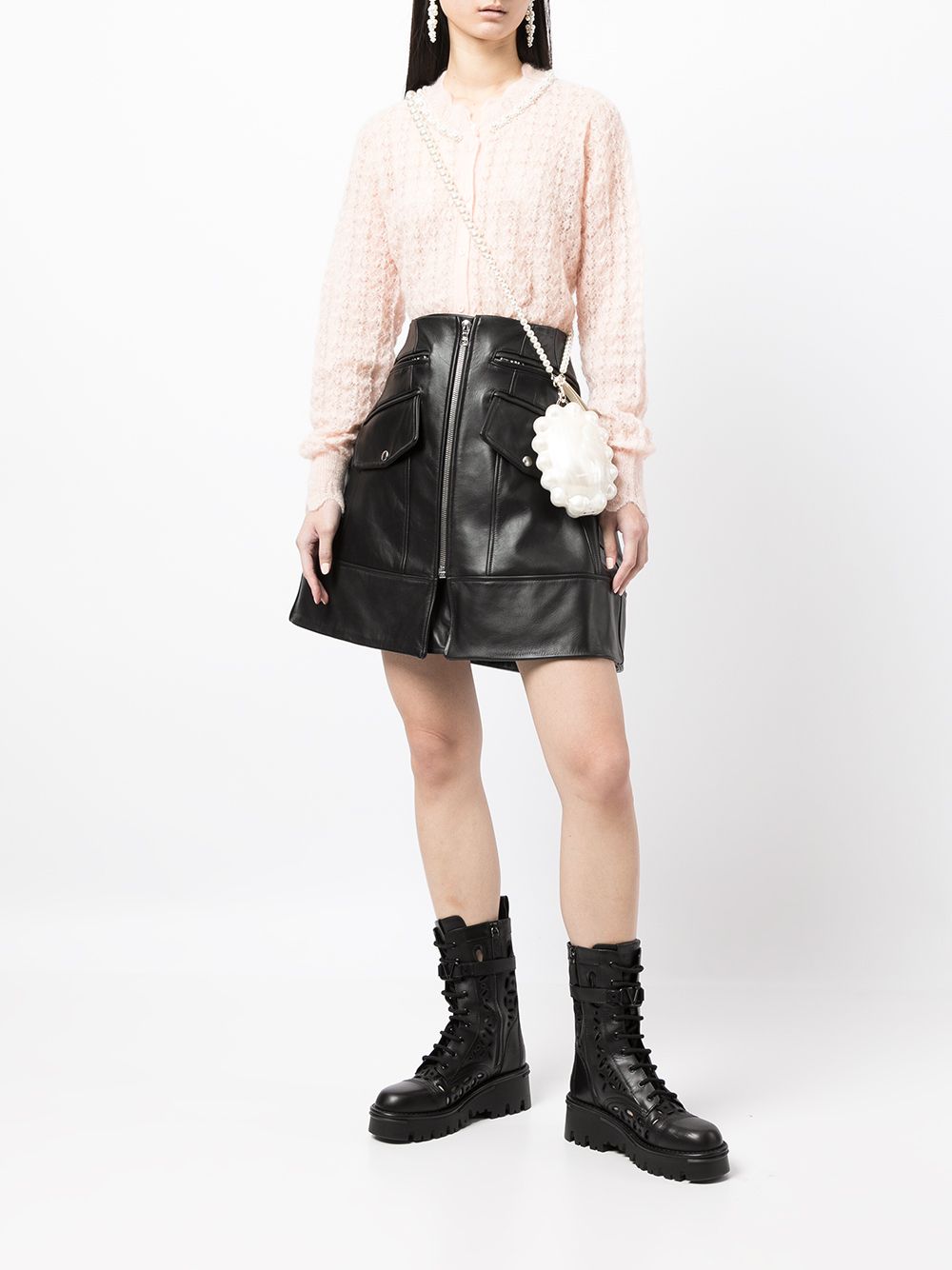 Simone Rocha faux-pearl Embellished open-knit Cardigan - Farfetch