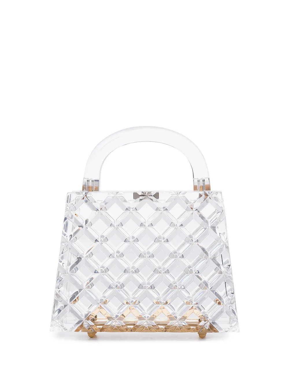 L’AFSHAR Eva diamond-pattern mini bag | Neutrals | Image 1
