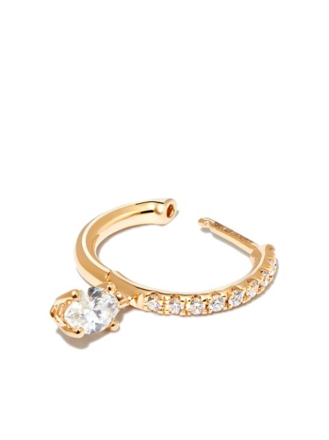 Anita Ko 18kt Yellow Gold Diamond Hoop Earring - Farfetch