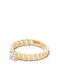 Anita Ko 18kt yellow gold diamond chain-link ring