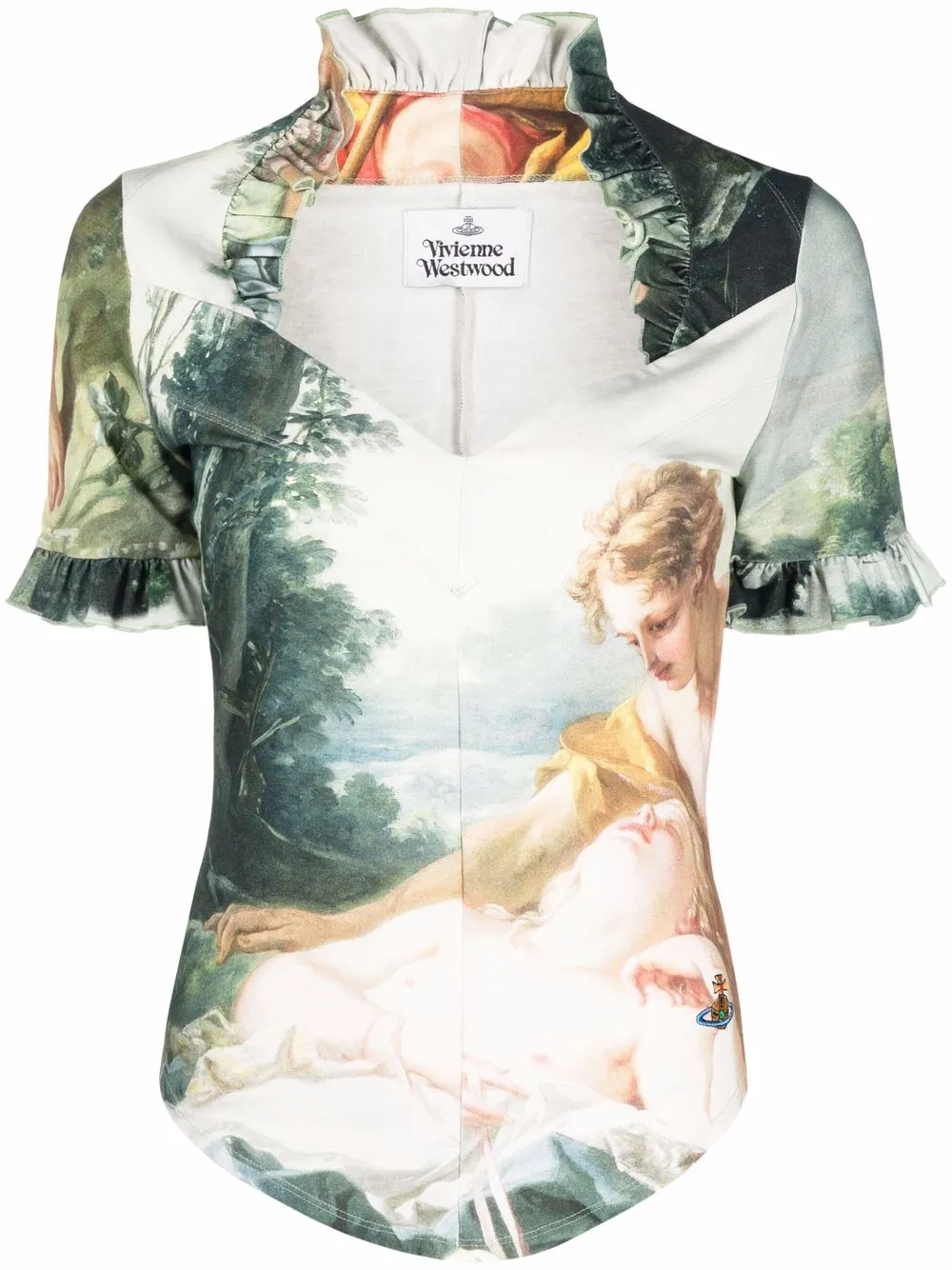 Vivienne Westwood graphic-print sweetheart top