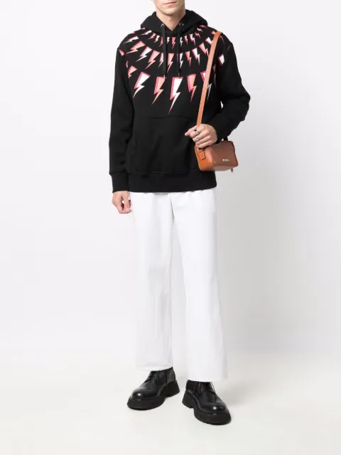 neil barrett thunderbolt moletom com capuz