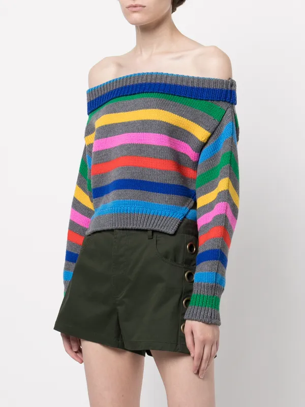 Cropped off sales shoulder jumper