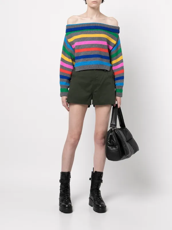 White cropped off outlet the shoulder jumper