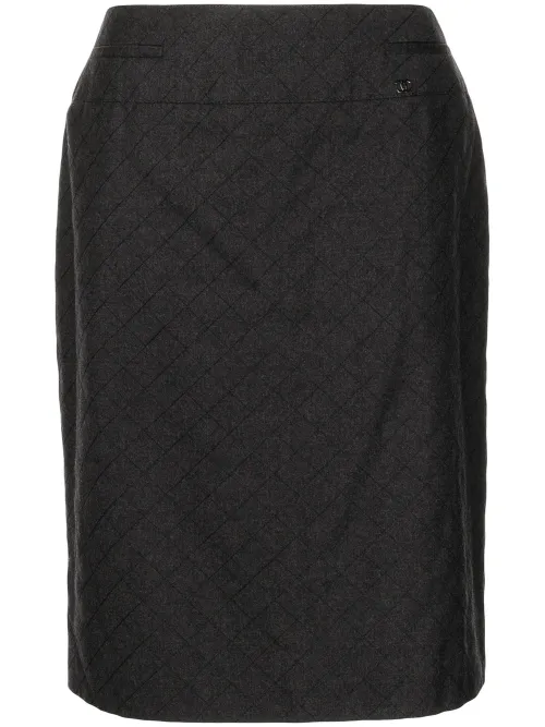 Jupe crayon à losanges (2004) - CHANEL Pre-Owned - Modalova