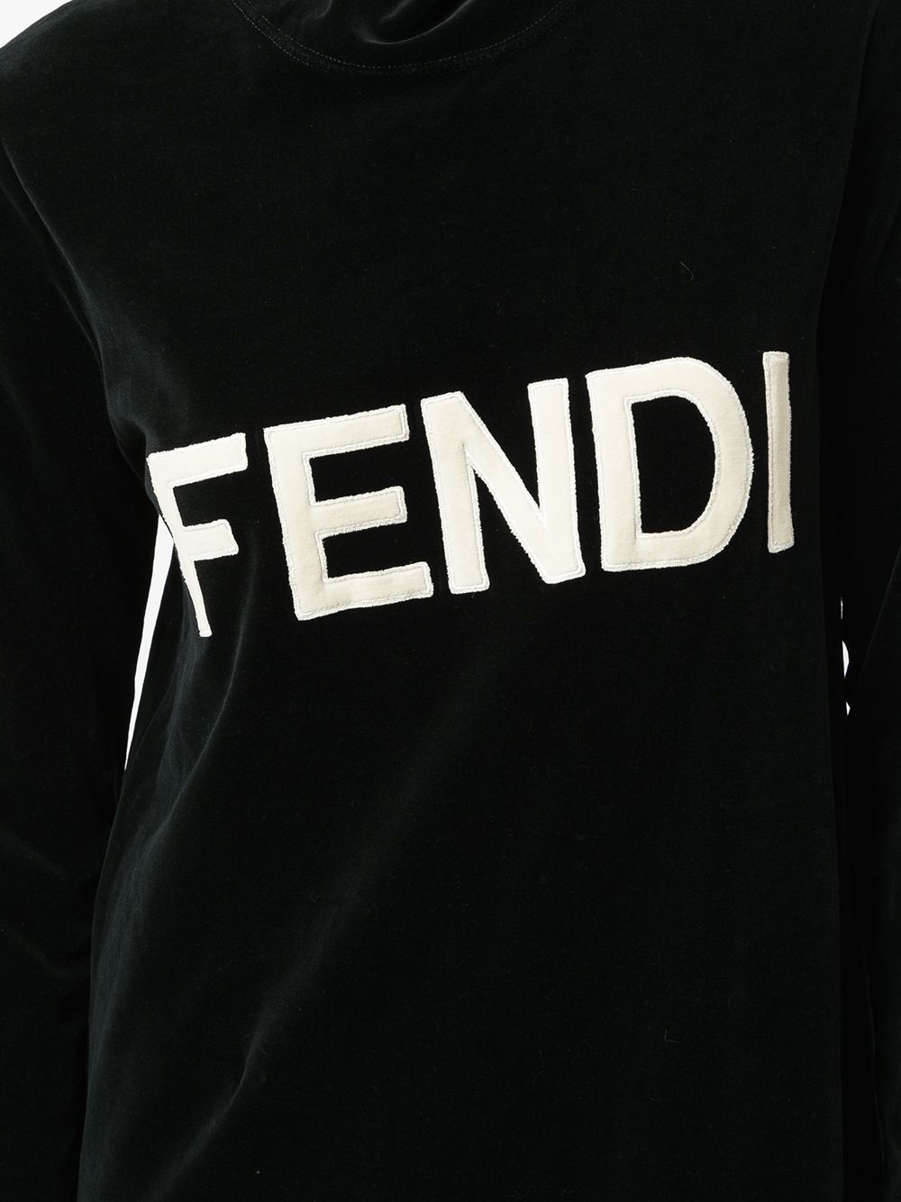 фото Fendi pre-owned платье 1990-х годов с капюшоном и нашивкой-логотипом