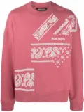 Palm Angels paisley logo-print relaxed sweatshirt - Pink