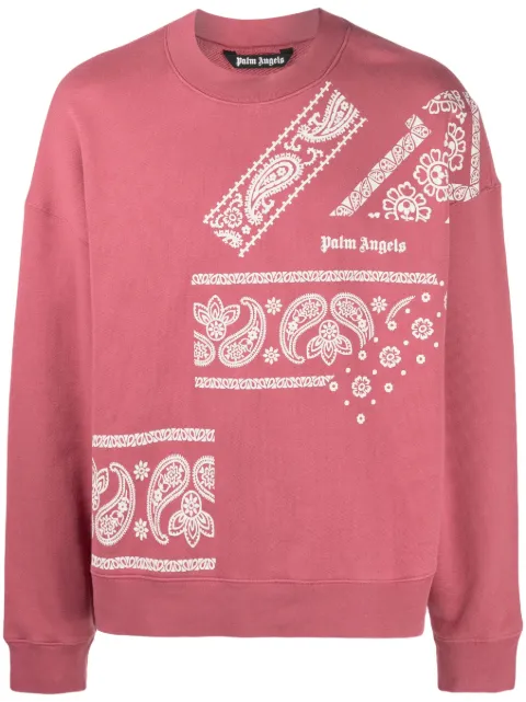 Palm Angels paisley logo-print relaxed sweatshirt