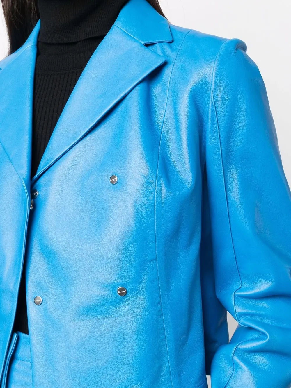 Ferragamo Jack met gekerfde revers Blauw