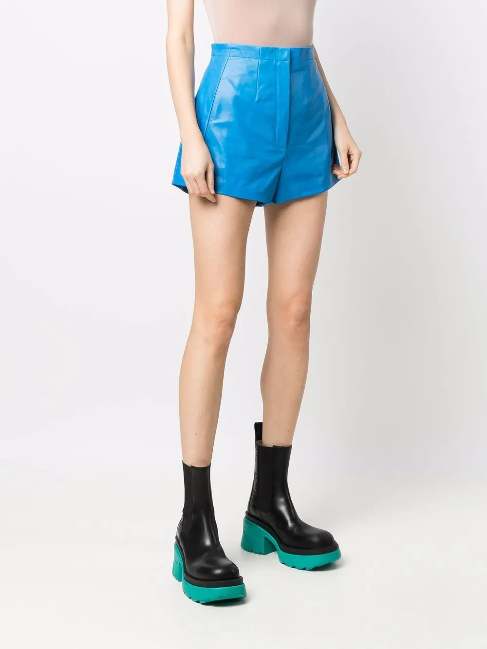 Ferragamo High waist shorts Blauw