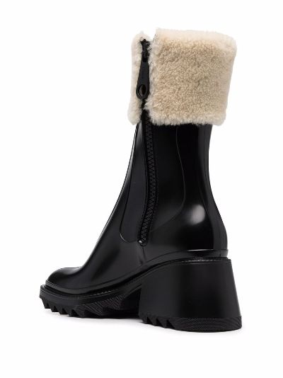 shearling trim ankle boots