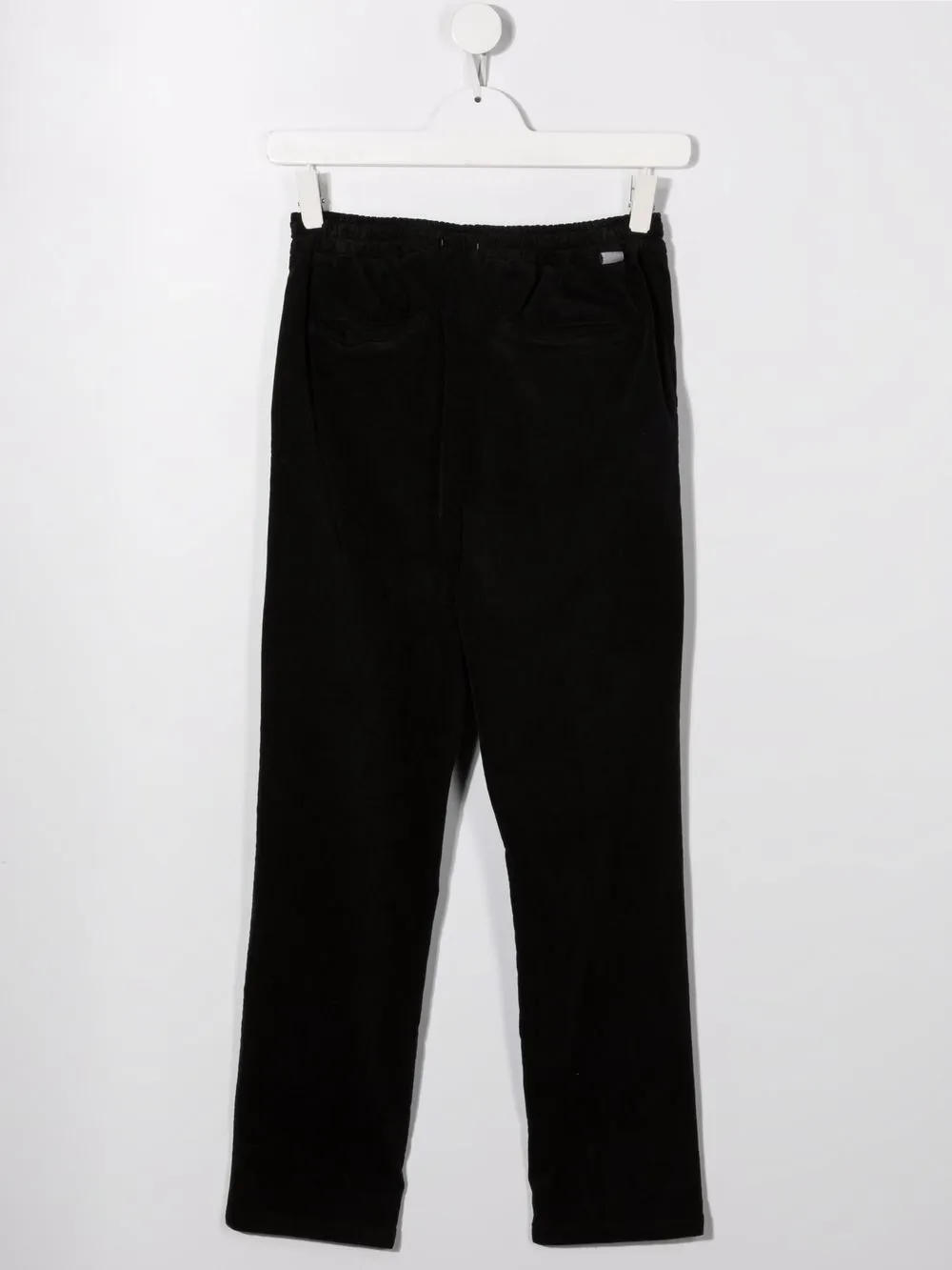 Shop Paolo Pecora Teen Drawstring Straight-leg Trousers In Black