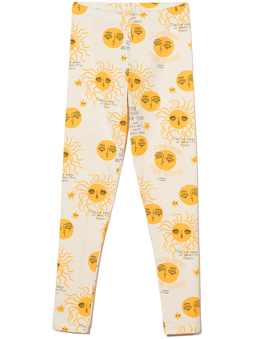 

Mini Rodini leggins con estampado Moon and Sun - Amarillo