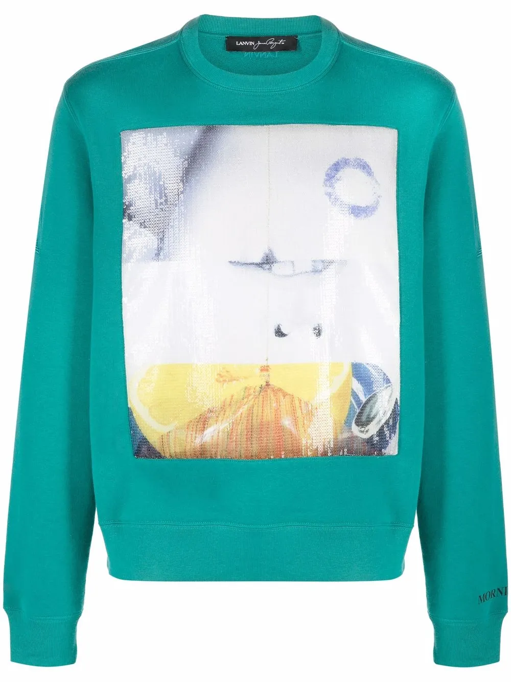 

Lanvin sequin graphic-panel crew-neck sweatshirt - Blue
