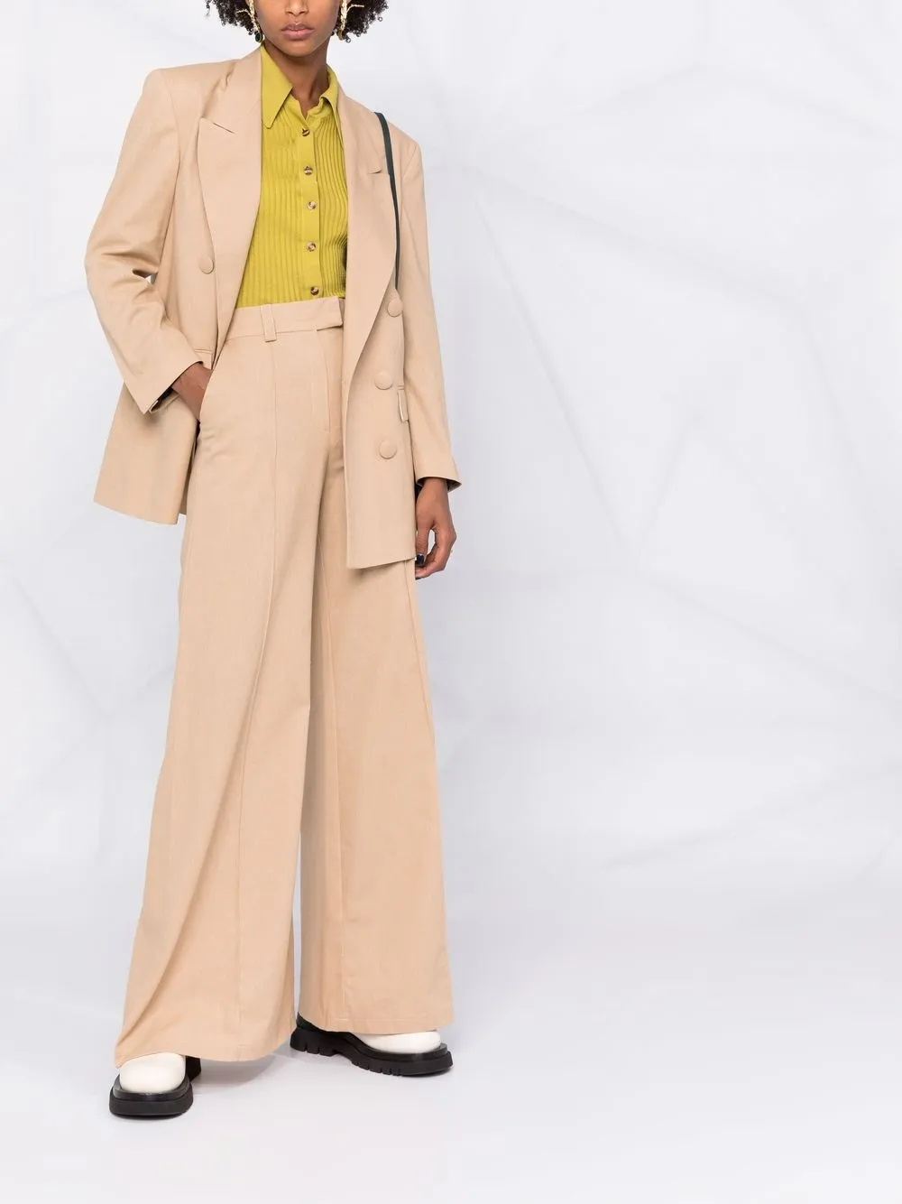CONCEPTO Blazer met dubbele rij knopen - Beige
