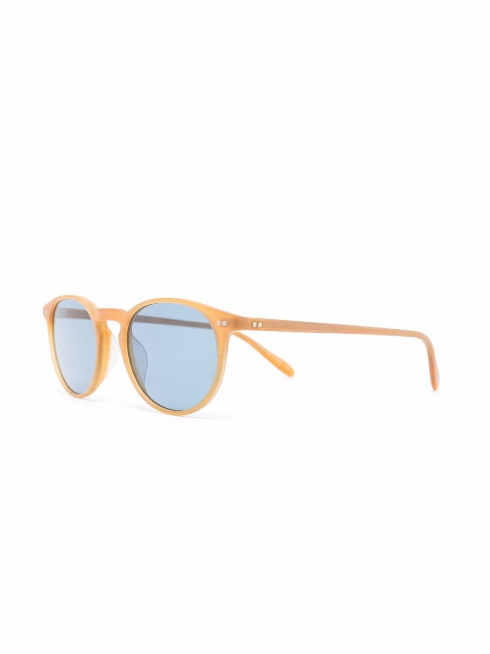 oliverpeoples Oliver Peoples Zonnebril met rond montuur - Beige