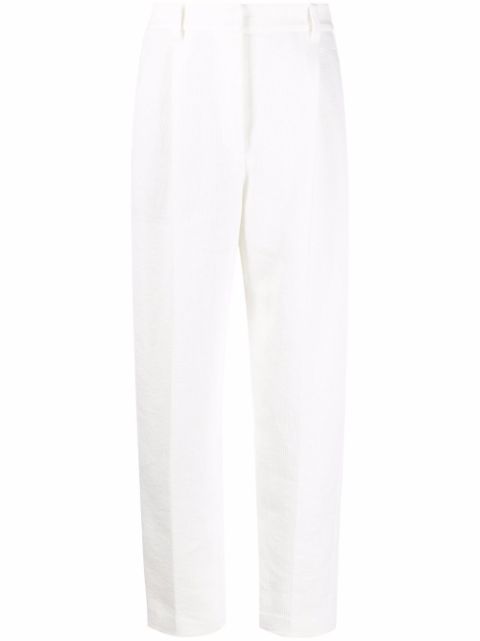 Brunello Cucinelli linen-cotton tapered trousers Women