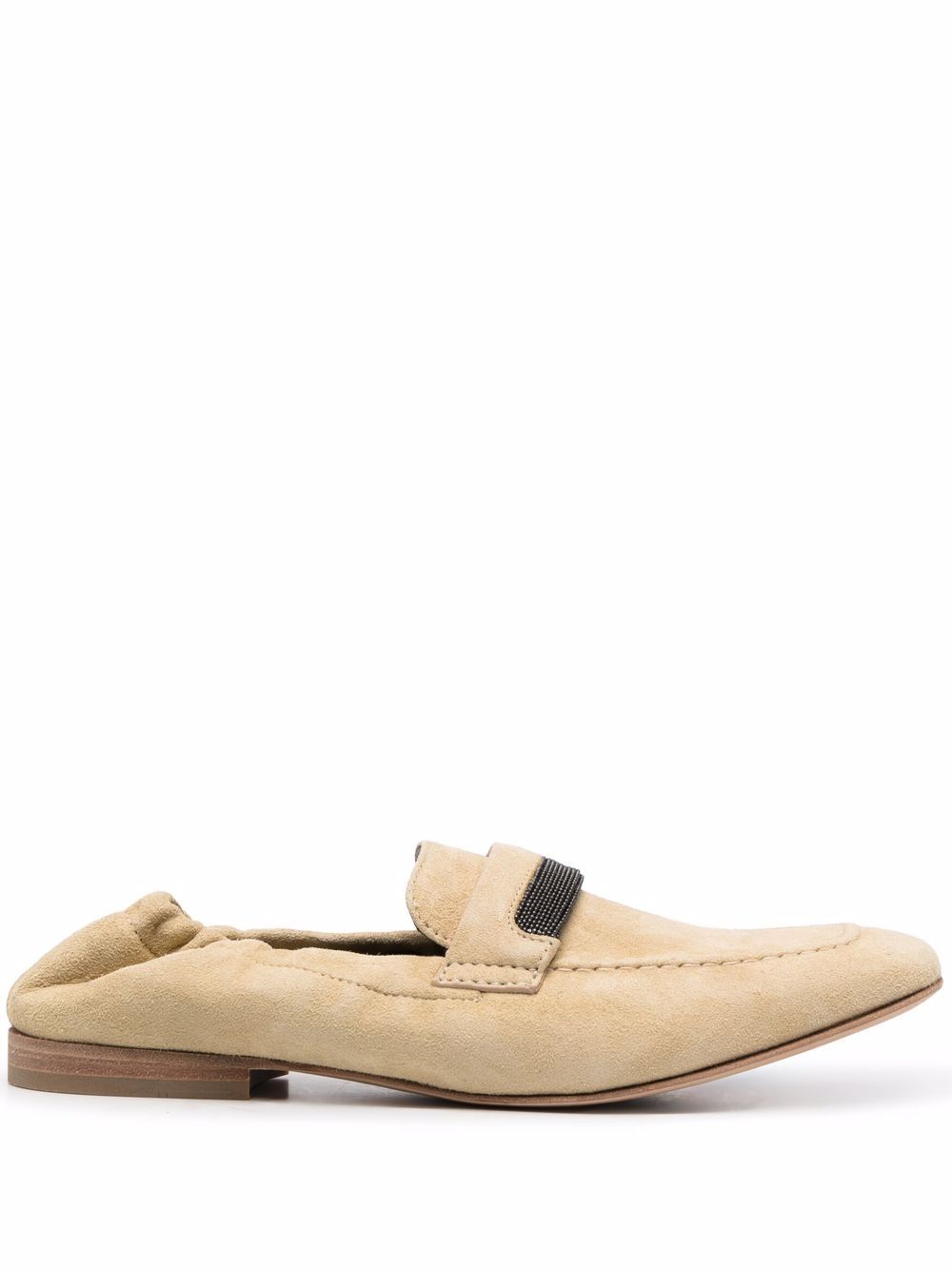 

Brunello Cucinelli slip-on suede penny loafers - Neutrals