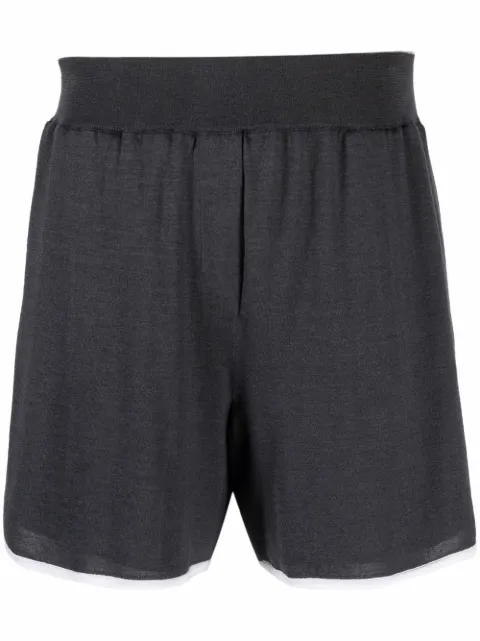 Brunello Cucinelli cashmere-blend elastic waist shorts