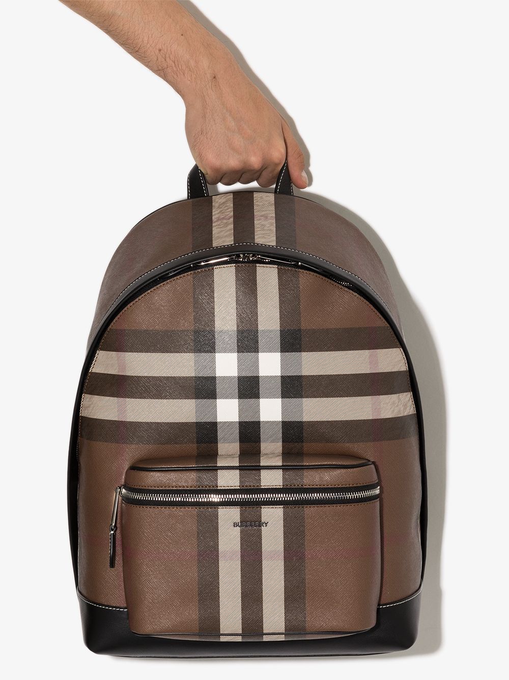 фото Burberry check-pattern backpack