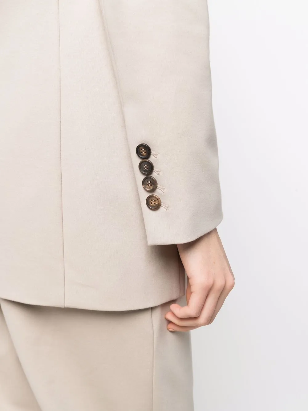 Brunello Cucinelli Notched-lapel Single-breasted Blazer In Neutrals