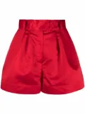 STYLAND high-waisted pleated shorts - Red
