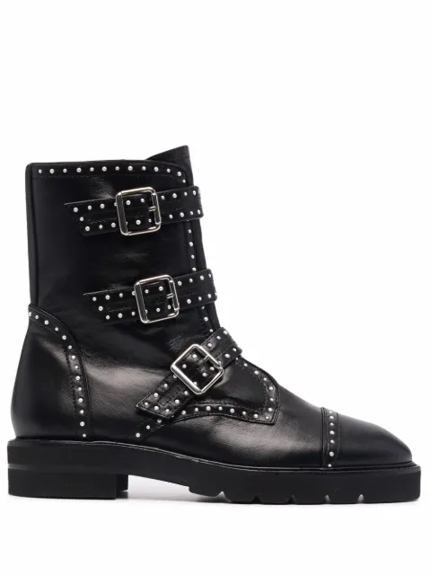 Stuart Weitzman Jess stud-embellished leather boots