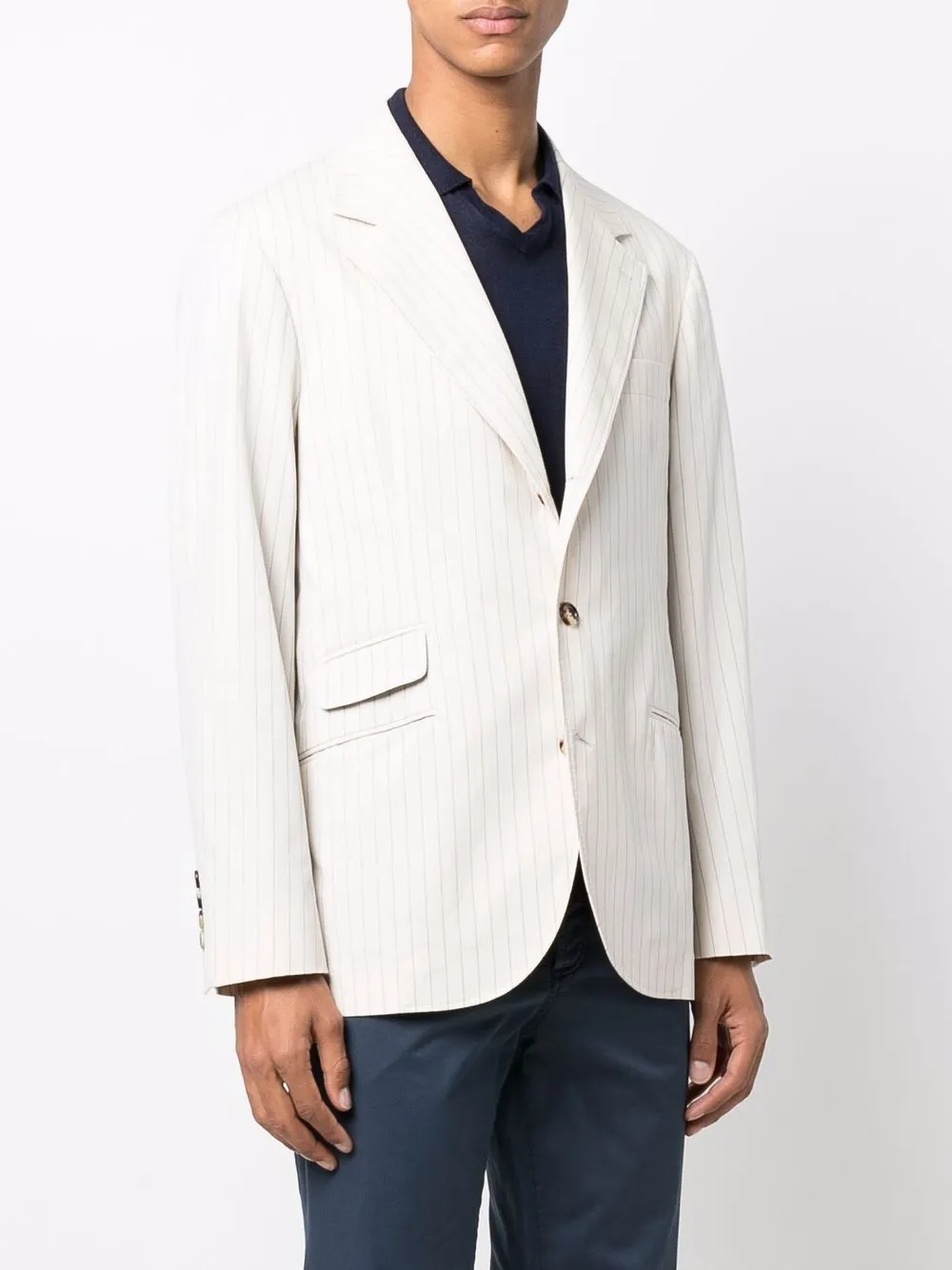Brunello Cucinelli Gestreepte blazer Beige