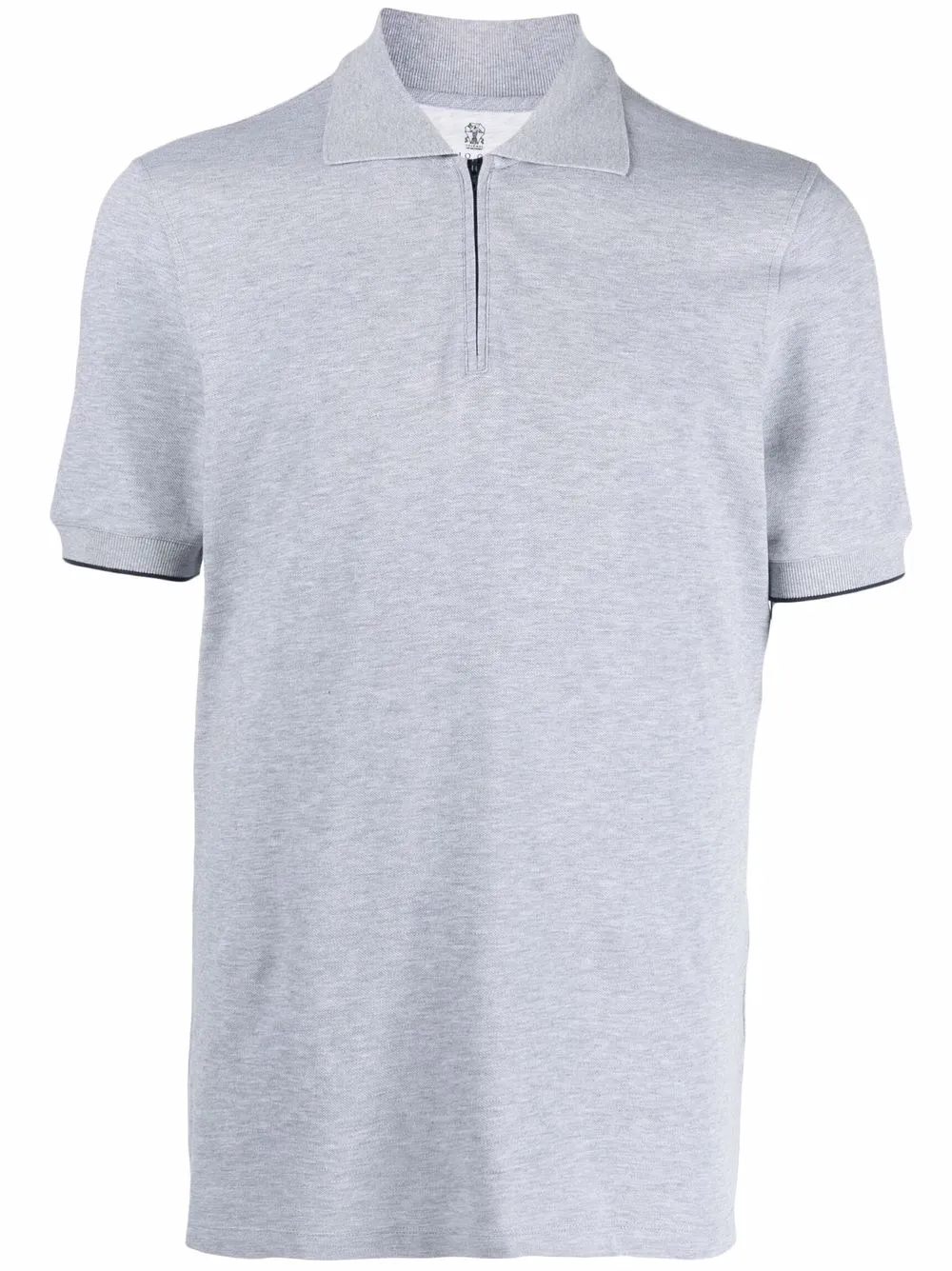 

Brunello Cucinelli zip-placket cotton polo shirt - Grey