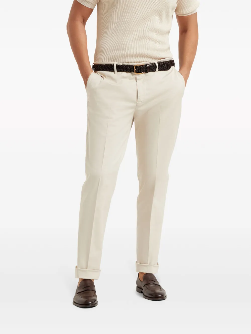 【激安】 Brunello Cucinelli テーパード チノパンツ | ニュートラル パンツ
