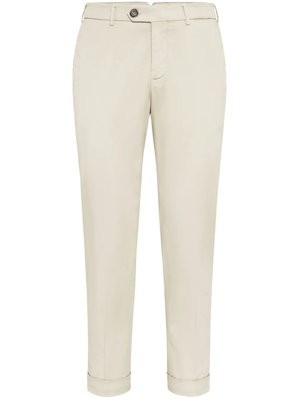 Brunello Cucinelli tapered-leg chino trousers | Neutrals | Image 1