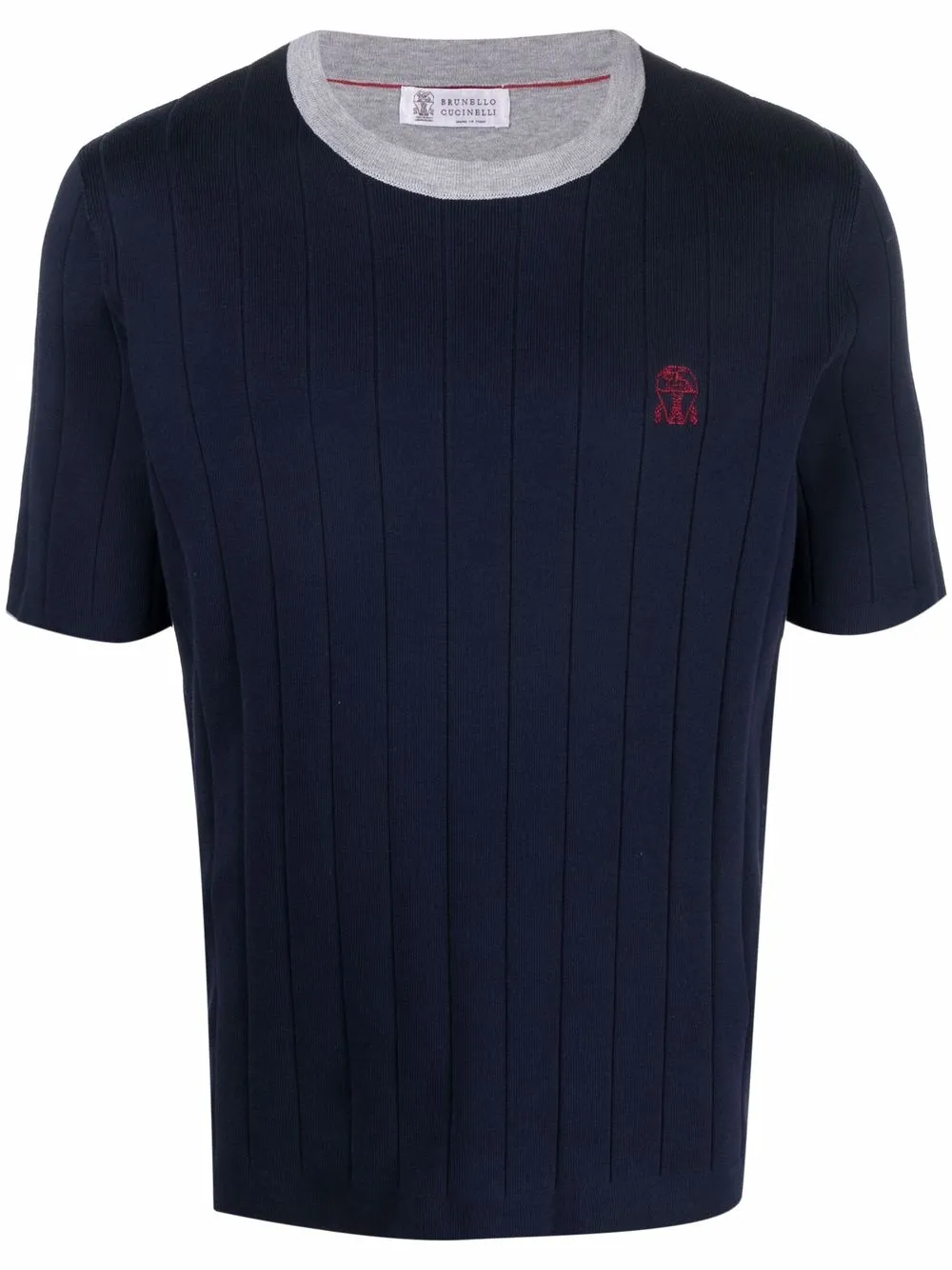 

Brunello Cucinelli playera de canalé - Azul